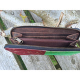 Cheveux Boho mouchetés d’or sur le portefeuille caché| Waled Boho Lliw wedi wneud â llaw