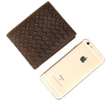 Woven Leather Zip Wallet|Waled Lledr Gwe