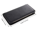 Black Leather Organizer Wallet|Waled Gyfluniwr Du