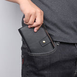Black Leather Organizer Wallet|Waled Gyfluniwr Du