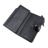 Black Leather Organizer Wallet|Waled Gyfluniwr Du
