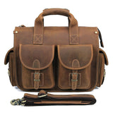 Pancho Light Crazy Horse Satchel|Satchel Lledr Pancho Golau