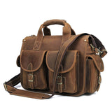 Pancho Light Crazy Horse Satchel|Satchel Lledr Pancho Golau