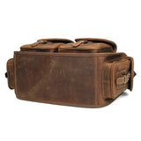 Pancho Light Crazy Horse Satchel|Satchel Lledr Pancho Golau