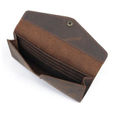 Grand portefeuille d'embrayage Crazy Horse marron|Waled Crazy Horse Brown Mawr