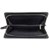 Black Leather Organizer Wallet|Waled Gyfluniwr Du