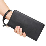 Black Leather Organizer Wallet|Waled Gyfluniwr Du