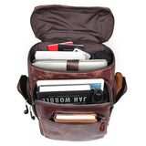 Pyre Crackle Leather Back Pack|Bag Cefn Pyre - Lledar