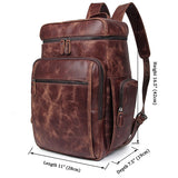 Pyre Crackle Leather Back Pack|Bag Cefn Pyre - Lledar