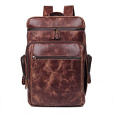 Pyre Crackle Leather Back Pack|Bag Cefn Pyre - Lledar