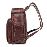 Pyre Crackle Leather Back Pack|Bag Cefn Pyre - Lledar