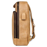 Madryn Leather Back Pack|Sach Gefn Lledr Madryn