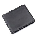 Portefeuille en cuir noir|Waled Lledr Du