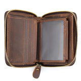 Crazy Horse Leather Zip Wallet|Waled Lledr Crazy Horse Sip
