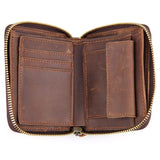 Crazy Horse Leather Zip Wallet|Waled Lledr Crazy Horse Sip