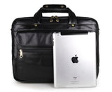 Black Austin Briefcase Laptop Bag|Bag Dogfennau Du Austin - Lledar 