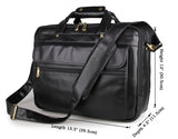 Black Austin Briefcase Laptop Bag|Bag Dogfennau Du Austin - Lledar 