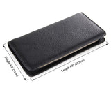 Black Leather Organsier Wallet|Waled Gyfluniwr Du