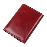 Red RFID Leather Wallet|Waled Lledr Goch RFID