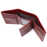 Red RFID Leather Wallet|Waled Lledr Goch RFID