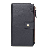 Black Leather Organizer Wallet|Waled Gyfluniwr Du