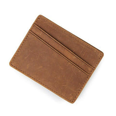 Crazy Horse Leather Card Holder|Waled Gardiau Crazy Horse
