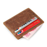 Crazy Horse Leather Card Holder|Waled Gardiau Crazy Horse - Lledar 