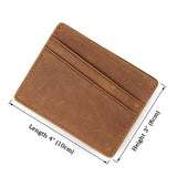 Crazy Horse Leather Card Holder|Waled Gardiau Crazy Horse - Lledar 