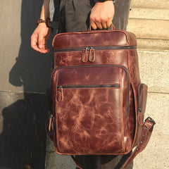Pyre Crackle Leather Back Pack|Bag Cefn Pyre