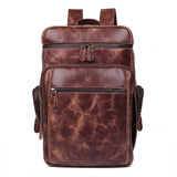 Pyre Crackle Leather Back Pack|Bag Cefn Pyre - Lledar 