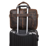 Steffan Crazy Horse Briefcase|Bag Dogfennau Crazy Horse Steffan